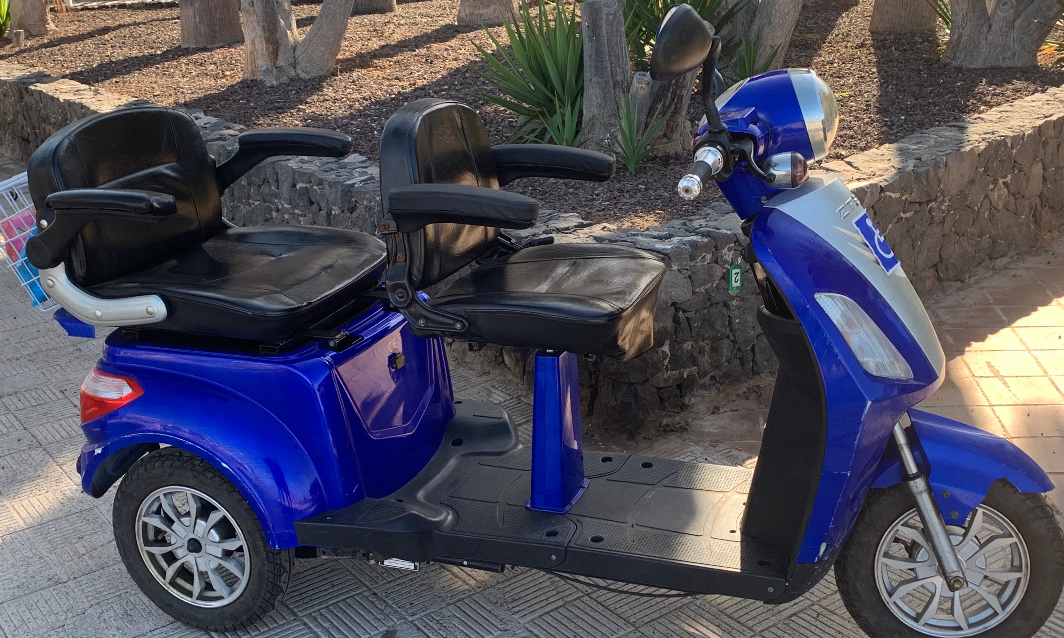 Blue Scooter, double-seated